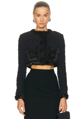 Dolce & Gabbana Cropped Jacket in Black - Black. Size 40 (also in 42).