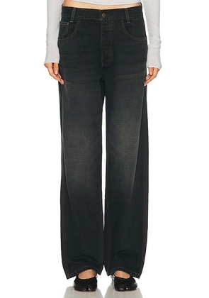 Aya Muse Buckle Back Baggy Leg in Vintage Black - Black. Size M (also in XS, S, L).