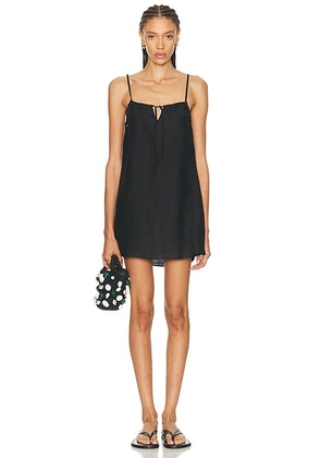 Deiji Studios Lettuce Mini Dress in Black - Black. Size XS (also in L).