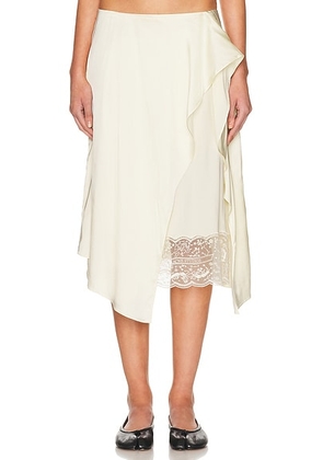 Acne Studios Inouka Skirt in Cream White - Cream. Size 38 (also in 34, 40, 42).