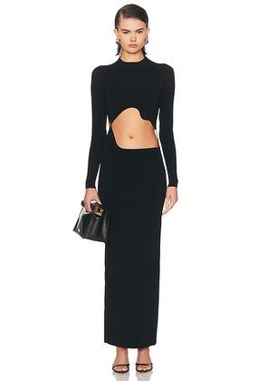 Christopher Esber Maparadita Lattice Separation Dress in Black - Black. Size S (also in XS, M).