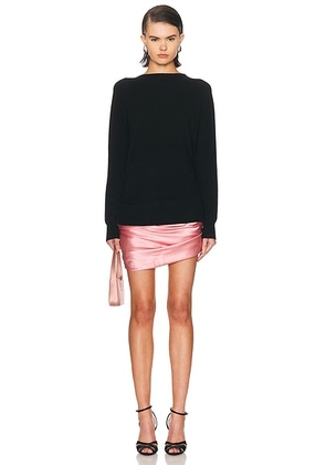 Christopher Esber Monument Cummerbund Silk Mini Dress in Neapolitan - Black. Size S (also in XS).