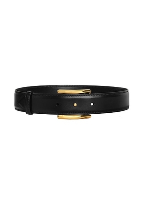 ALAÃA ALAÎªA Curve Thin Belt in Noir - Black. Size 65 (also in 70, 75, 80).