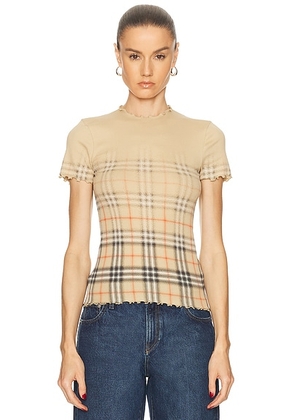 Burberry Letty Top in Sand IP Check - Brown. Size M (also in S).