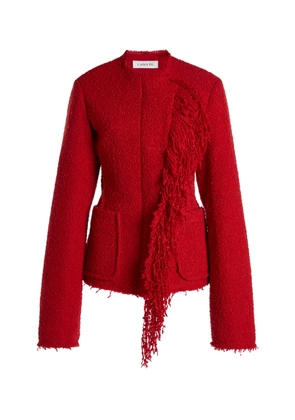 Lanvin Collarless Wool-Blend Jacket - Moda Operandi