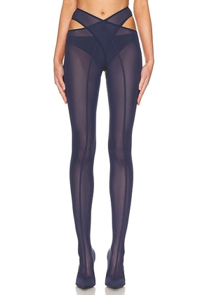 THE ATTICO Cheopissima Thigh High Boot in Blue - Blue. Size 37 (also in 36, 38, 39, 40).