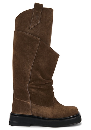 THE ATTICO Passeggiata Combat Boot in Brown - Brown. Size 36.5 (also in 36, 37, 37.5, 38, 38.5, 39, 39.5, 40, 41).