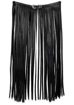 DEHANCHE Fringe Belt in Black & Silver - Black. Size XS (also in M).