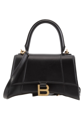 Balenciaga Black Leather Small Hourglass Box Handbag