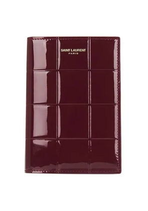 Saint Laurent Passport Holder In Burgundy