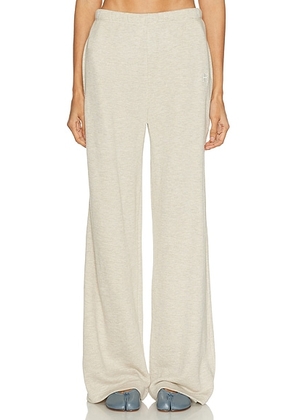 Eterne Oversized Wide Leg Sweatpant in Heather Oatmeal - Neutral. Size M (also in L, S, XL, XS).