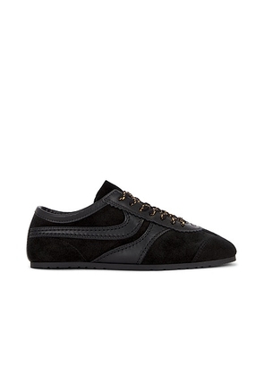 Dries Van Noten Suede Sneaker in Black - Black. Size 37 (also in 38, 39, 40, 41).