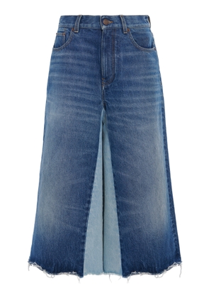 Chloé Patchwork Denim Bermuda Shorts - Moda Operandi
