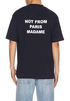 DrÃ´le De Monsieur Dr&ocirc;le De Monsieur Le T-Shirt Slogan in Navy - Blue. Size S (also in XXL/2X).