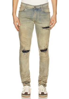 Amiri Suede MX1 Jean in Perfect Antique Indigo - Blue. Size 31 (also in 30, 32, 33, 34, 36, 38).