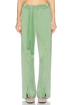 THE ATTICO Long Sweatpant in Light Green - Green. Size 38 (also in 36, 40, 42, 44).