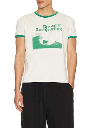 Commas Bodysurf Tee in White - White. Size M (also in L, S, XL/1X, XXL/2X).