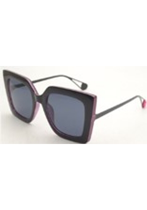 Betsey Johnson Smoke Square Ladies Sunglasses 10265028.CGR BLKSMK