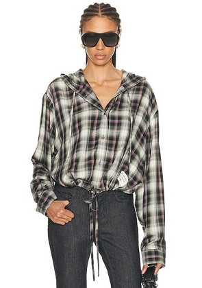 Acne Studios Sip Top in Black & Green - Green,Pink. Size 38 (also in 36, 40).