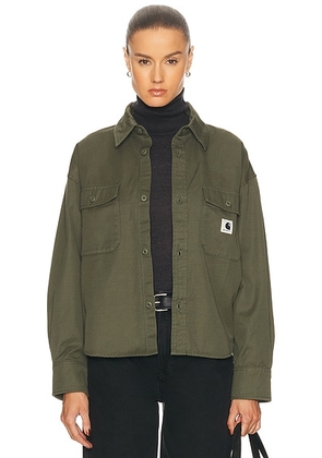 Carhartt WIP Kelly Shirt Jacket in Leaf - Olive. Size M (also in XS, S).