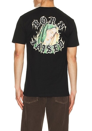 Born x Raised Guadalupe Tee in Black - Black. Size L (also in M, S, XL/1X).