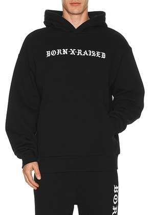 Born x Raised Standard Hoodie in Black - Black. Size M (also in L, S, XL/1X).