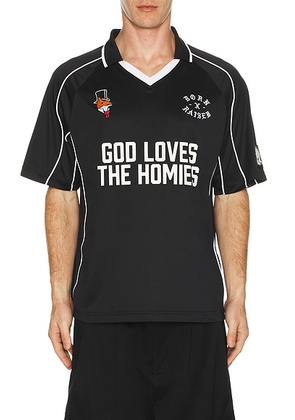 Born x Raised God Loves The Homies Jersey in Black - Black. Size M (also in L, S).