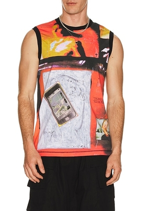 Diesel Hessa Tank in Multi - Red,White. Size M (also in L, S, XL/1X, XXL/2X).