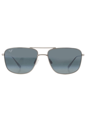 Maui Jim Mikioi Neutral Grey Navigator Titanium Mens Sunglasses 887-17 54