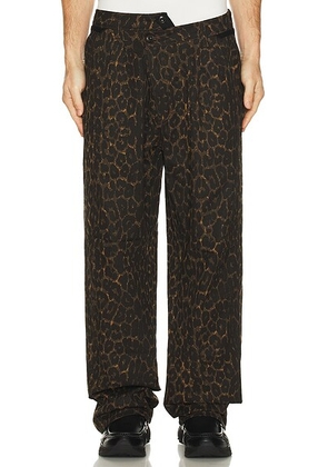 Andersson Bell Crossover Carpenter Wide Leg Jeans in Khaki - Green. Size 32 (also in 30, 34, 36).