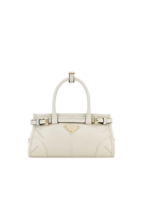 Ivory Leather Mini Prada Bonnie Handbag