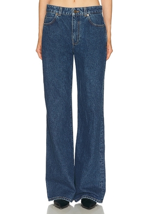 BALMAIN Denim Straight Leg in Bleu Jean Fonce - Blue. Size 34 (also in 36, 38, 40).