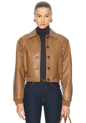 Citizens of Humanity Lola Bomber Jacket in Pale Toffee - Beige. Size M (also in S, XS, L, XL).