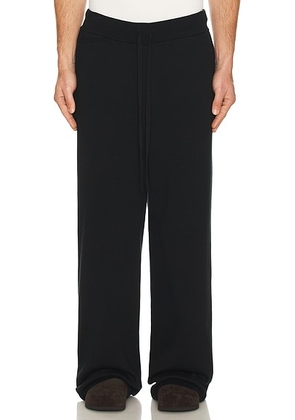 Entire Studios Straight Leg Knit Pant in Black - Black. Size M (also in L, S, XL/1X).