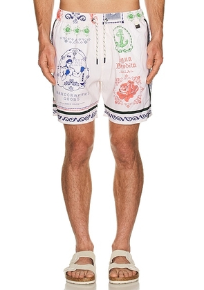 Agua Bendita Joe Trunks in Cream - Cream. Size 32 (also in 30, 34, 36, 38).