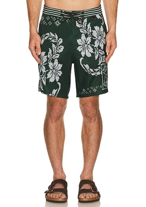 Agua Bendita Sati Trunks in Green - Green. Size 32 (also in 30, 34, 36, 38).