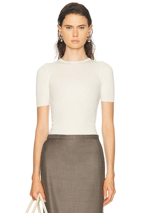 Amiya Cara Short Sleeve Shirt in Off White - Cream. Size M (also in L).