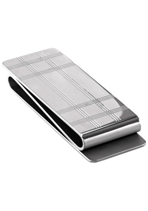 Montblanc Sartorial Stainless Steel Check Pattern Essential Money Clip