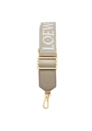 Loewe Webbing Strap In Wool And Calfskin - Ecru/Natural