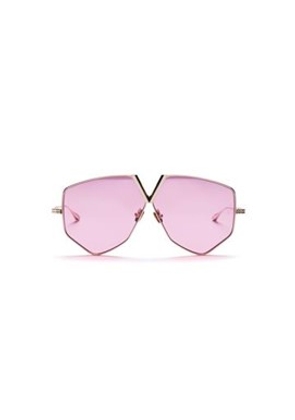 Valentino V - HEXAGON Pink Irregular Unisex Sunglasses VLS-115 C 64