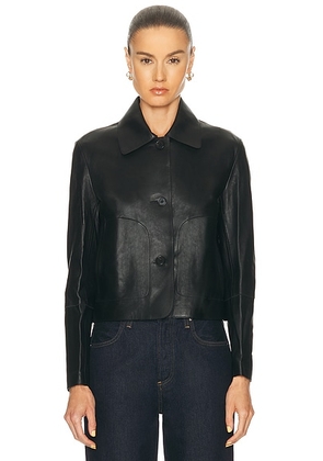 ARMA Emy Butter Leather Jacket in Black - Black. Size 38 (also in 40).