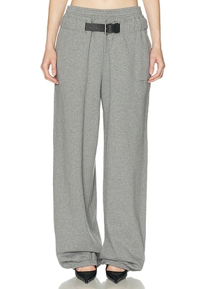 Alexander Wang Mid Rise Belted Sweatpant in Dark Heather Grey - Grey. Size L (also in XS).