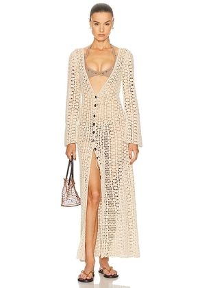 Akoia Swim Lago Dress in Coconut - Cream. Size M (also in XS, S).