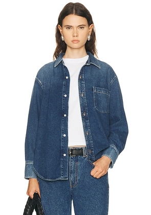 Citizens of Humanity Carter Shirt in Chaya - Blue. Size M (also in XS, S, L, XL).
