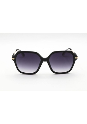 Adidas Ladies Black Geometric Sunglasses OR0082-02B-1