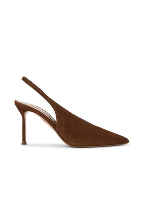 Aquazzura Voltaire 85 Slingback Pump in Walnut - Brown. Size 37 (also in 36.5, 39, 39.5, 40, 41).
