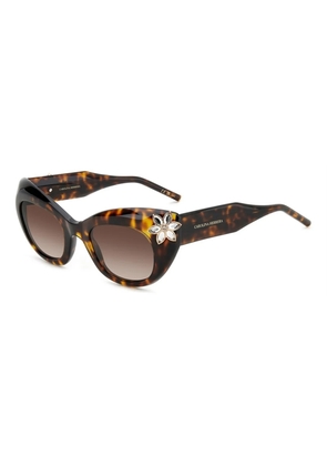 Carolina Herrera Brown Gradient Butterfly Ladies Sunglasses HER 0215/S 0086/HA 50