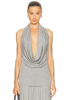 Aya Muse Viona Top in Gray - Light Grey. Size M (also in XS, S, L).
