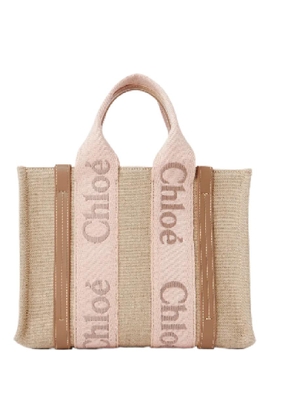 Chloe Woody Linen Canvas Tote
