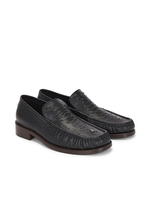 Acne Studios Boafer Light Ostrich Loafer in Black - Black. Size 43 (also in 42).
